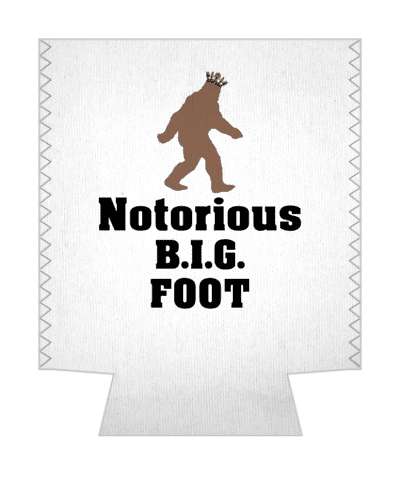 notorious big foot wordplay novelty silhouette stickers, magnet