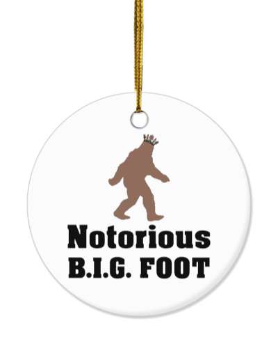 notorious big foot wordplay white stickers, magnet