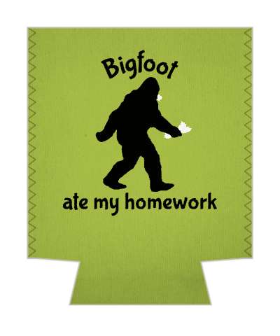 novelty bigfoot ate my homework excuse funny stickers, magnet