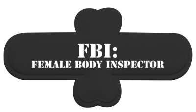 novelty fbi female body inspector stickers, magnet