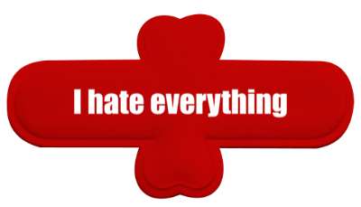 novelty i hate everything stickers, magnet