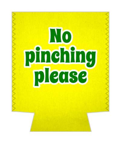 novelty joke no pinching please wearing green stickers, magnet