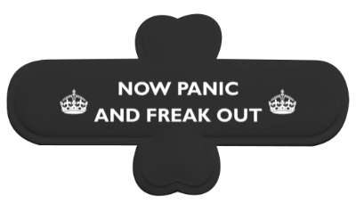 now panic and freak out keep calm joke stickers, magnet