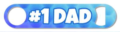 number one dad father pride stickers, magnet