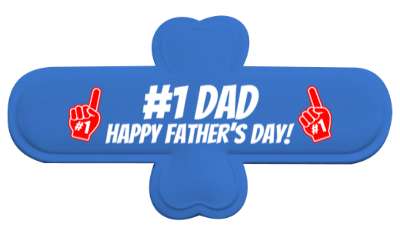 number one dad hands happy fathers day stickers, magnet