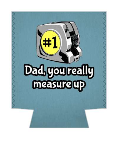 number one dad you really measure up pun tape measure stickers, magnet