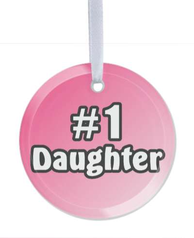 number one daughter gradient color stickers, magnet