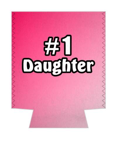 number one daughter gradient stickers, magnet