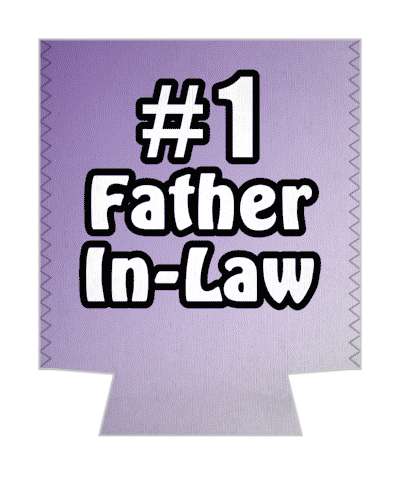 number one father in law gradient stickers, magnet