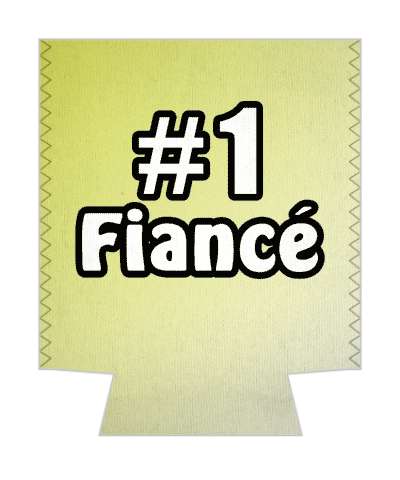 number one fiance gradient stickers, magnet