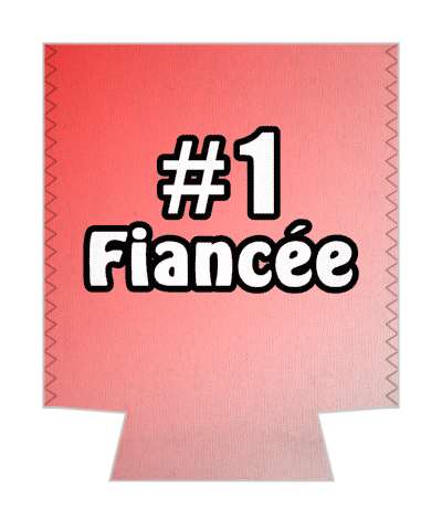 number one fiancee gradient stickers, magnet