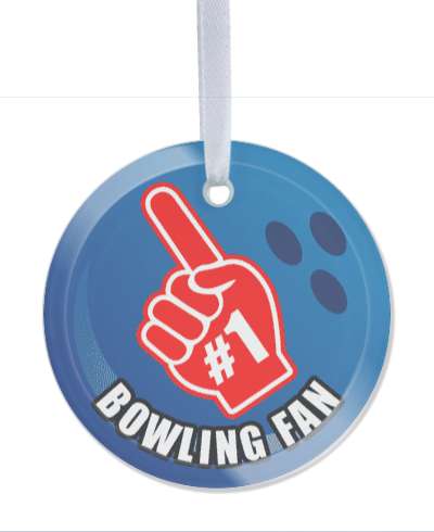 number one index pointing hand bowling fan blue bowling ball stickers, magnet