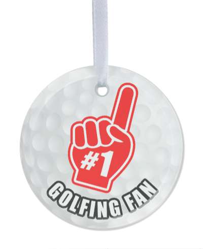 number one index pointing hand glove golfing fan golfball stickers, magnet