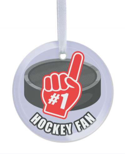 number one index pointing hand glove hockey fan puck stickers, magnet
