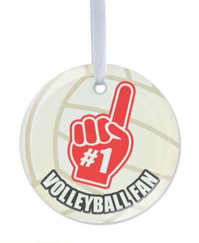 number one index pointing hand glove red volleyball fan stickers, magnet