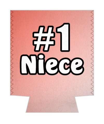 number one niece gradient stickers, magnet