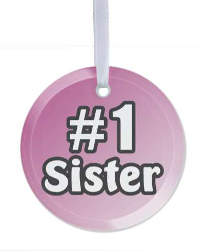 number one sister gradient color stickers, magnet