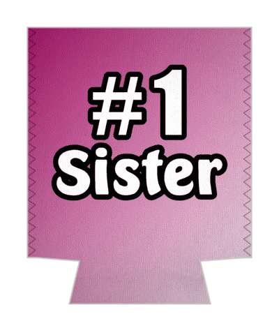 number one sister gradient stickers, magnet