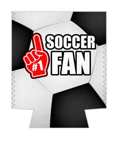 number one soccer fan red pointing hand glove soccerball stickers, magnet