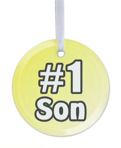 number one son gradient color stickers, magnet