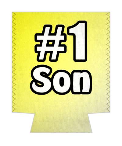 number one son gradient stickers, magnet
