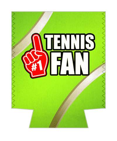 number one tennis fan red pointing finger glove tennisball stickers, magnet