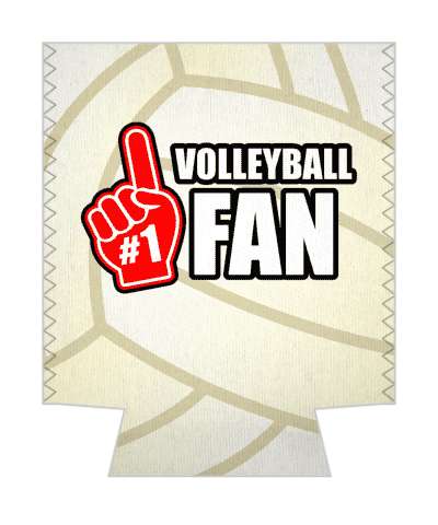 number one voleyball fan red pointing finger glove stickers, magnet