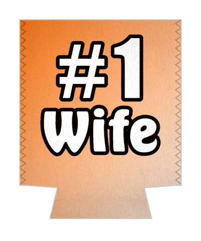 number one wife gradient stickers, magnet