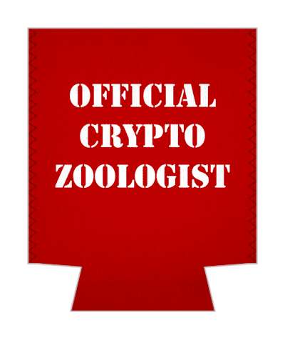 official cryptozoologist stencil white red stickers, magnet