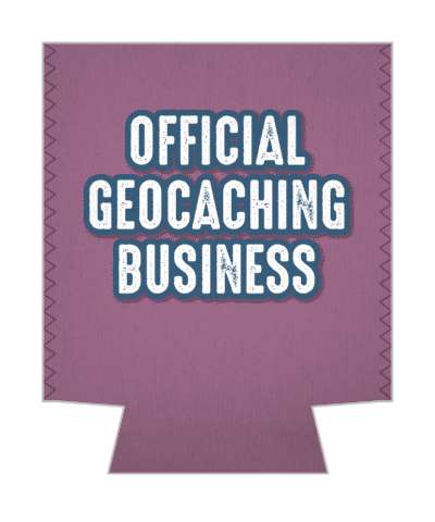 official geocaching business purple stickers, magnet