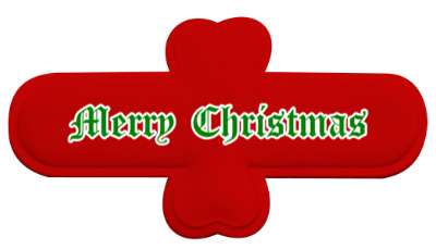 old english classic merry christmas stickers, magnet
