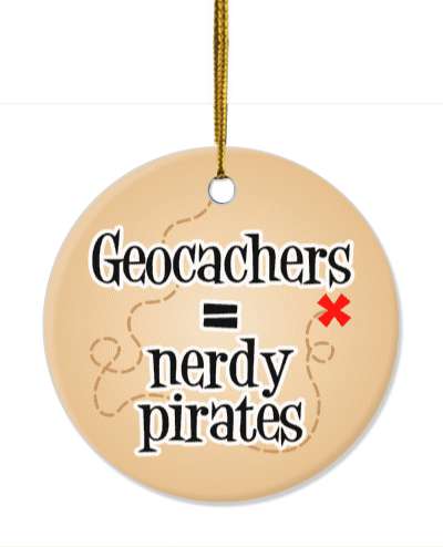 old treasure map geocachers equals nerdy pirates stickers, magnet