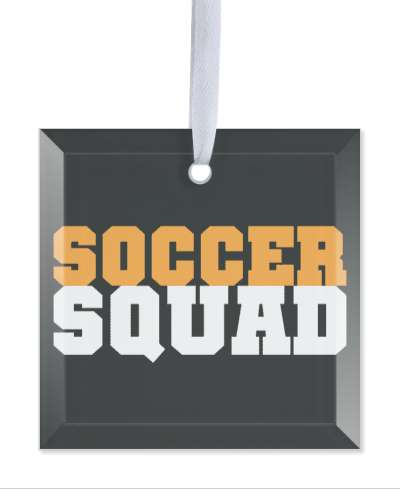 orange black soccer squad stickers, magnet