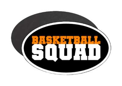 orange black white team basketball squad stickers, magnet
