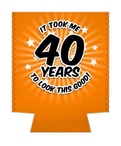 orange burst it took me 40 years to look this good 40th birthday stickers, magnet