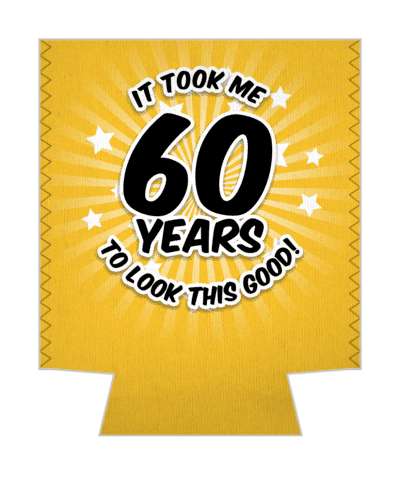 orange burst it took me 60 years to look this good 60th birthday stickers, magnet