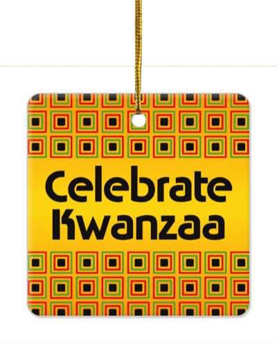 orange celebrate kwanzaa classic stickers, magnet