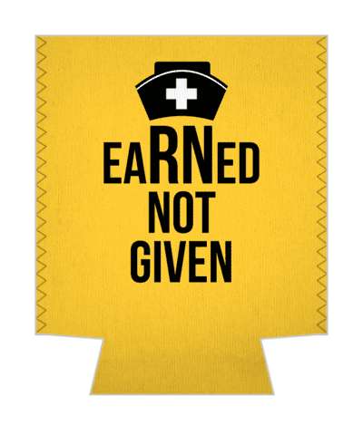 orange earned not given registered nurse stickers, magnet