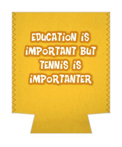 orange education is important but tennis is importanter funny stickers, magnet