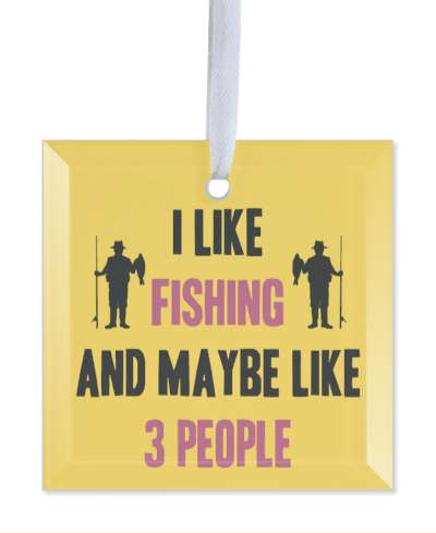 orange i like fishing and maybe like three people fishing silhouette fish stickers, magnet