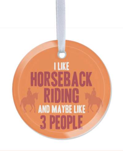 orange i like horseback riding and maybe like three people orange stickers, magnet