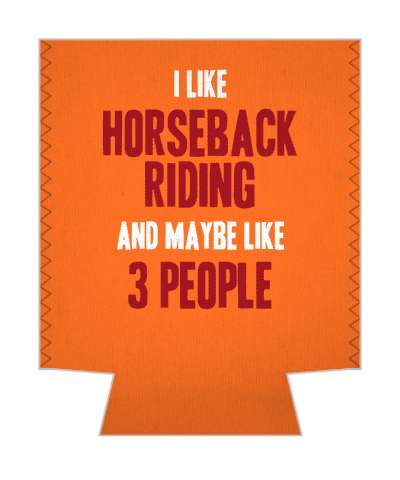 orange i like horseback riding and maybe like three people stickers, magnet