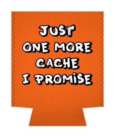orange just one more cache i promise stickers, magnet