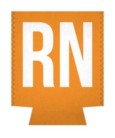 orange rn registered nurse stickers, magnet
