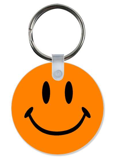 orange smiley emoji smile face classic stickers, magnet