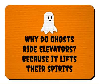 orange spooky why do ghosts ride elevators because it lifts their spirits ghost stickers, magnet
