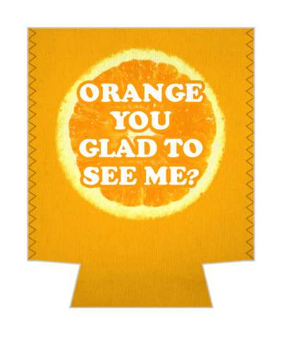 orange you glad to see me pun stickers, magnet