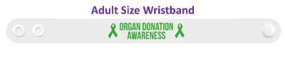 organ donation awareness ribbon wristband