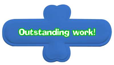 outstanding work gift stickers, magnet