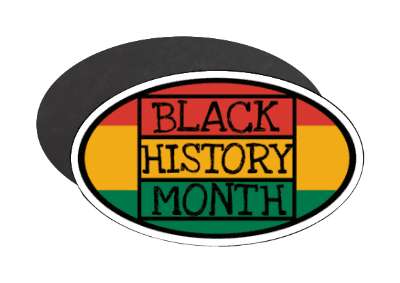 oval rectangle black history month cute sketch stickers, magnet